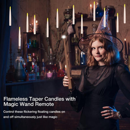 Wizard Lights™ – Floating Candles with Wand Remote