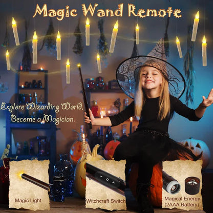 Wizard Lights™ – Floating Candles with Wand Remote