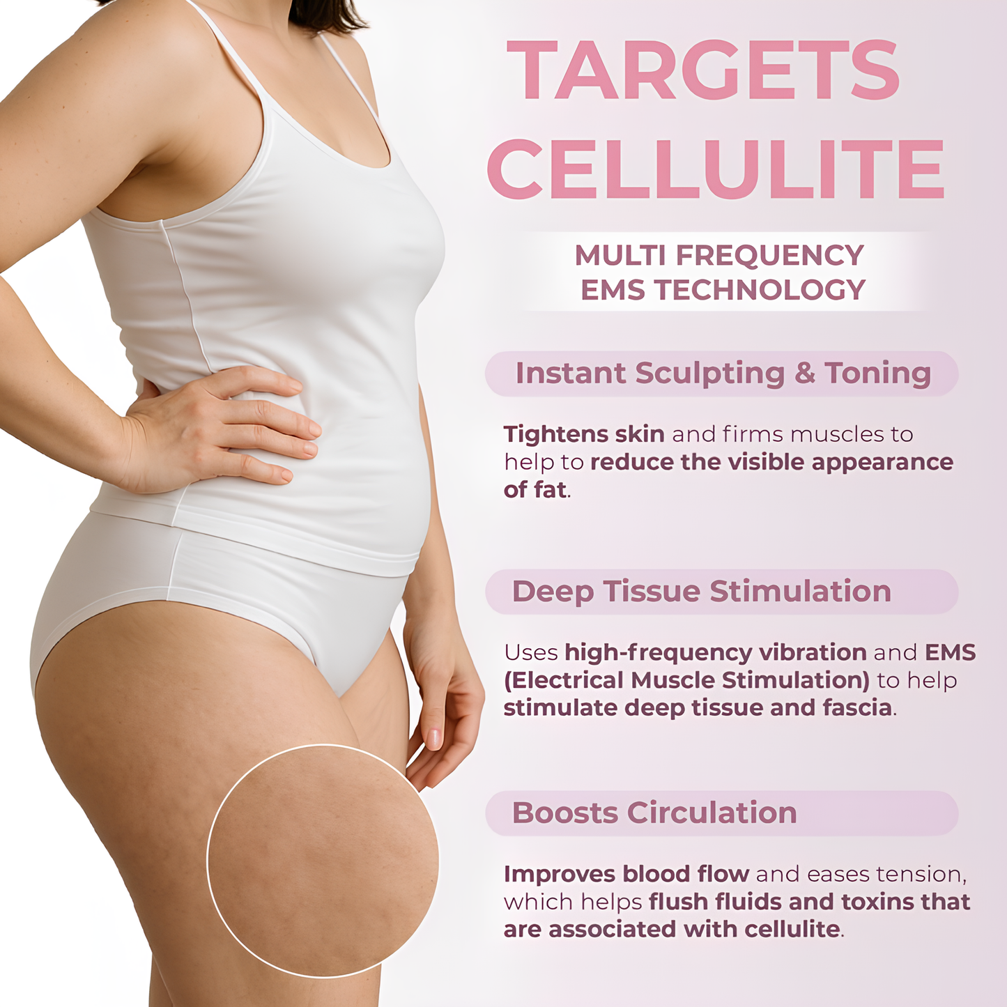 3-in-1 EMS Body Sculptor for Muscle Relief and Deep Tissue Stimulation