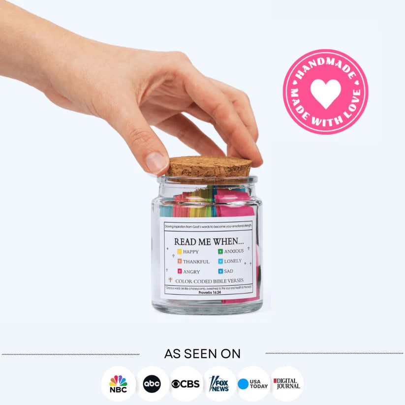 90 Days With Christ - Handmade Bible Verses Jar