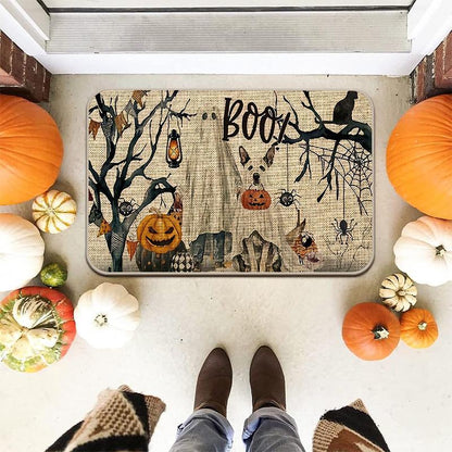 Halloween Rug Set – 2PCS Non-Slip Decorative Mats for Kitchen & Home
