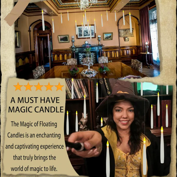 Wizard Lights™ – Floating Candles with Wand Remote